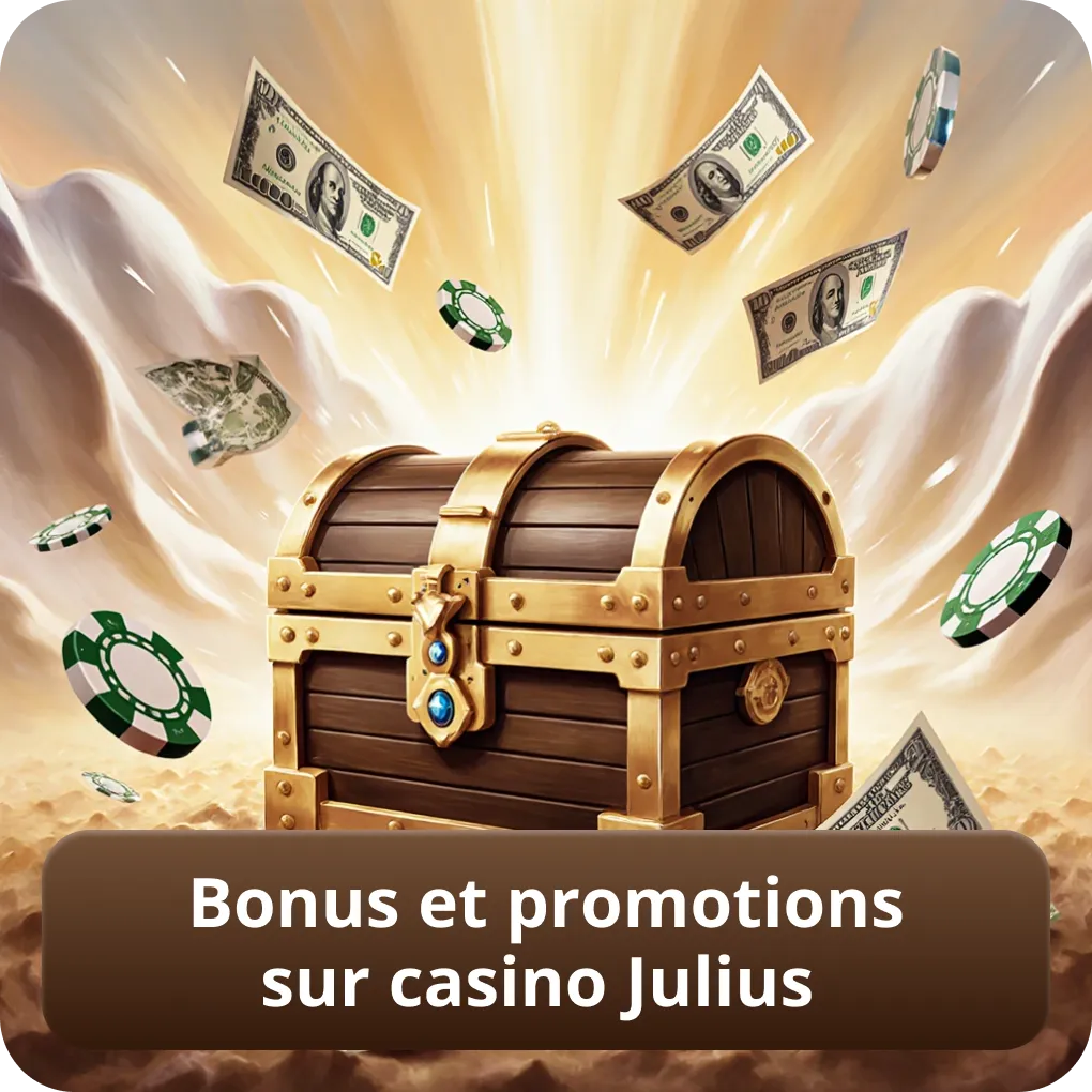 Bonus et promotions sur Casino Julius