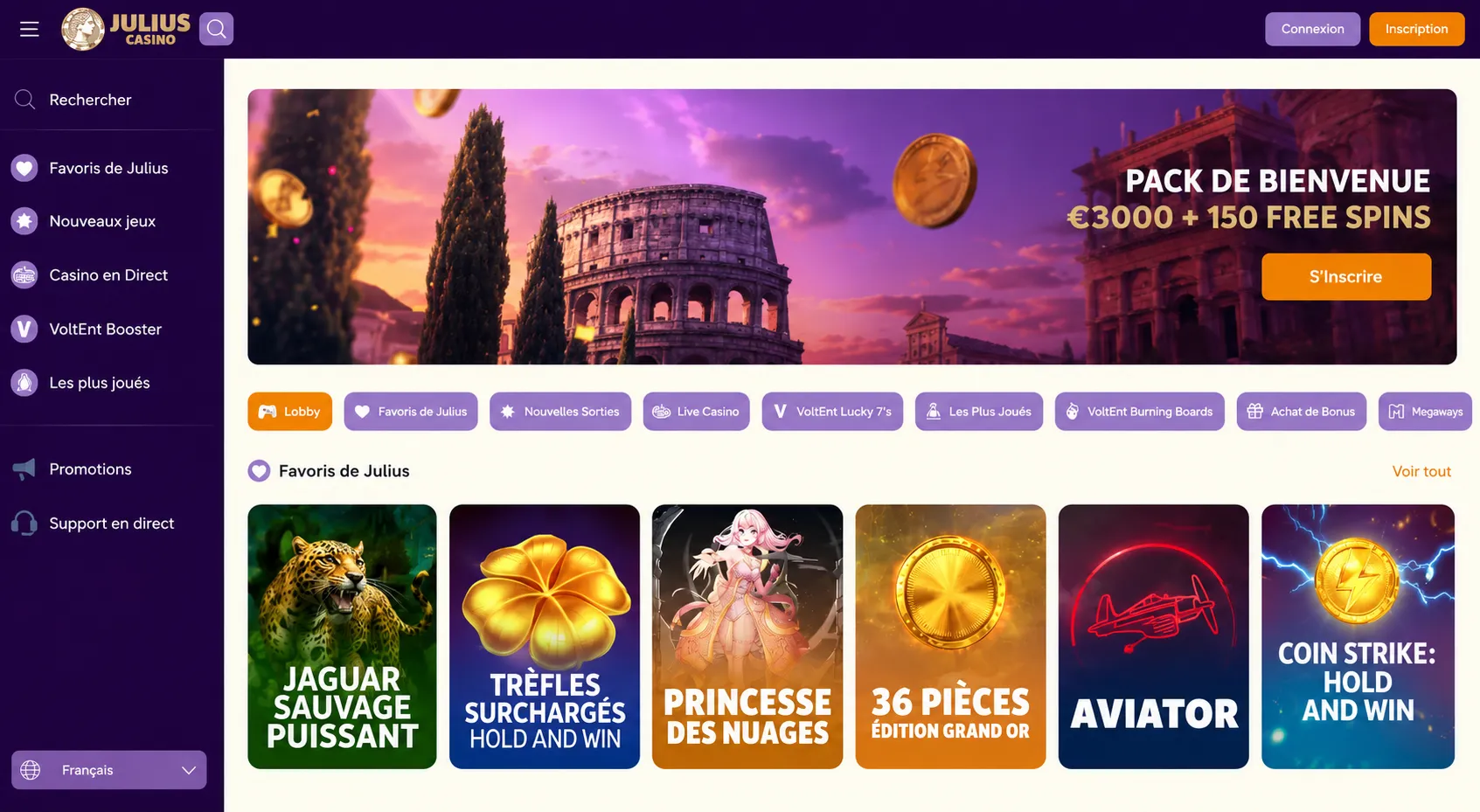 Julius Casino connexion